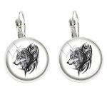 boucle d oreille loup tribal